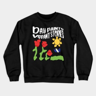 Day paints vibrant stories Crewneck Sweatshirt